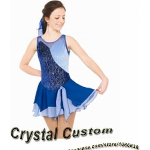 Custom Figure Skating Dresses For Girls Fashion New Brand Competition Children Ice Figure Skating Dresses Crystal DR3792