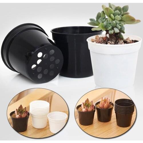 10Pcs Simple Round Flower Pot Seedling And Transplant Fixed Value Pot Succulent Round Flower Pot Gardening Supplies