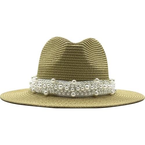 Luxury Panama Hat Summer Sun Hats for Women Beach Straw Hat for Girl UV Protection Cap chapeau femme 2020