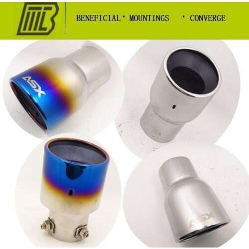 Car Styling 1PCS Exhaust Muffler Tube Modified Tail Pipe FOR RAV4 ASX End Tips Inlet 65mm Length 150mm Stainless Tip