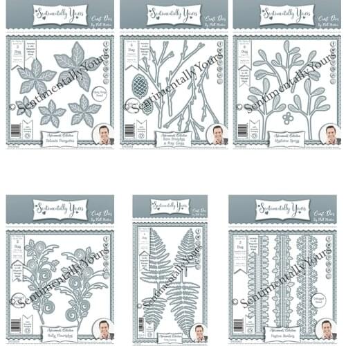 CH 2021 New Arrival Presell Double Leaves Stitched Metal Cutting Die DIY Scrapbooking Craft Embossing Making Stencil Template