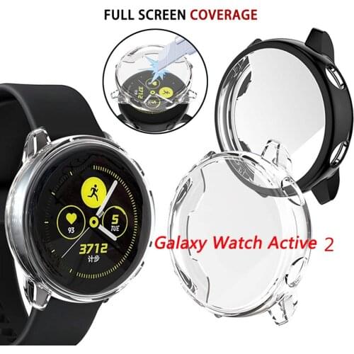 TPU Protective Case For Samsung Galaxy Watch Active 2 40mm Soft Silicone Protection Cover For Galaxy Watch Active2 44mm HD Case