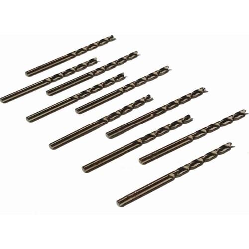 10PCS/set HSS M35 Co5% steel made 3/32" stainless steel Drilling Twist Drill Bit Straight Shank specially for stainless steel