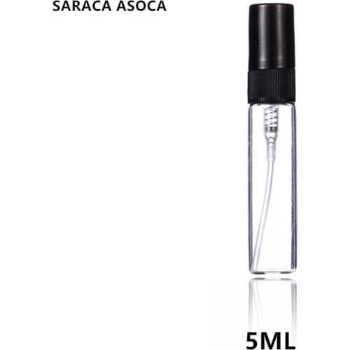 100pcs/lot 5ml mini Glass Perfeme Spray Bottle For Sample Black color Transparent Glass Atomizer Empty Bottle