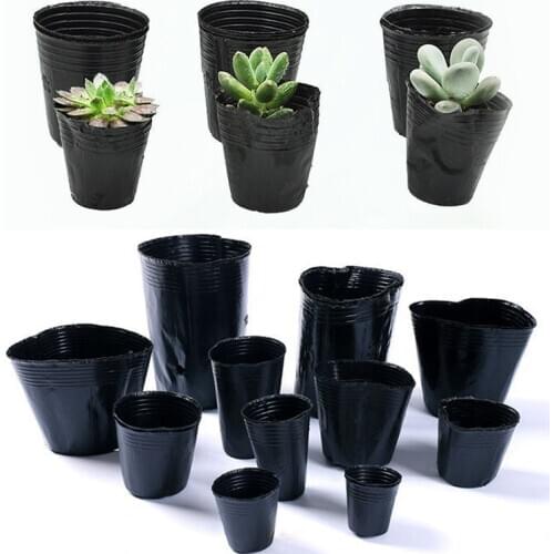 100Pcs Seedling Pots Eco-Friendly Planting Bags Nursery Bag Plant Grow Bags Plastic Plant Pouch Nursery Plant Soilless