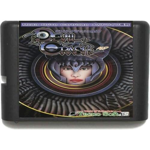 Devil Crash 16 bit MD Game Card For Sega Mega Drive For Genesis