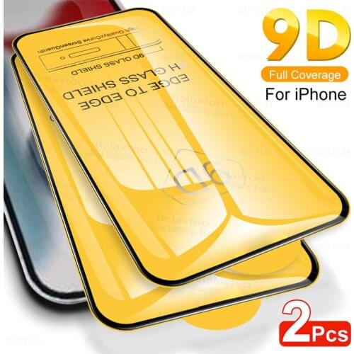 9D Full Glue Full Cover 2PCS Protector For iphone 13 Pro iph aifone 3 mini 13pro Max Cases Tempered Glass Protective Safety Film