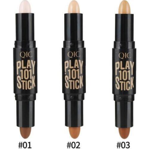 2 in 1 Complexion+Embellish Highlighter and Shimmer Stick Concealer Bronzer 3 Colors Face Makeup -35