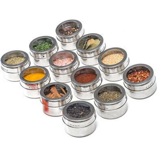 40%HOTSpice Jar Food Grade Good Seal Performance Stainless Steel Spice Container for Travel