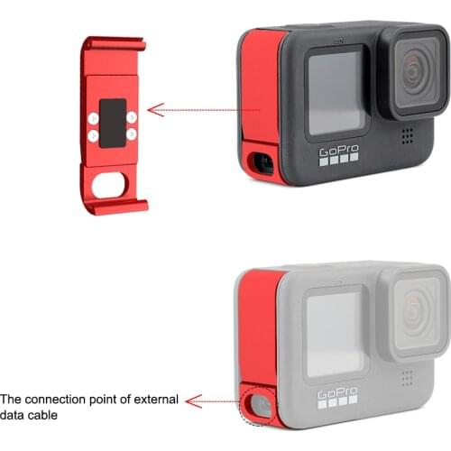 For Go Pro Accessories Metal Battery Side Interface Cover for GoPro HERO9 Black