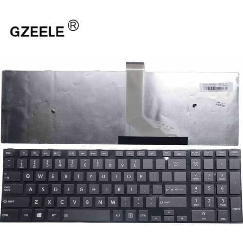 GZEELE English Keyboard for Toshiba Satellite C50 C50D C50-A C50-A506 C50D-A C55 C55T C55D C55-A C55D-A US with frame black