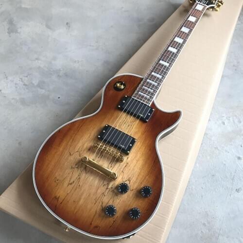 Free delivery, decaying wood guitar, gold hardware, smoked guitar, color can be customized