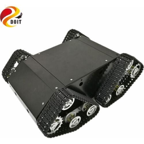 DOIT Black RC Tank VT-100 with Enclosed Space for Electrical Devices from Arduino Development Kit