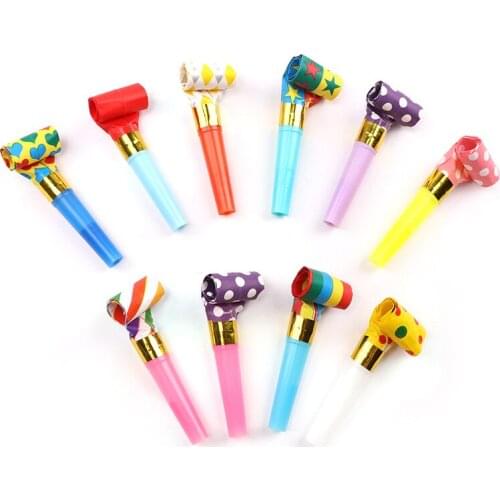 30Pcs Child Blowout Dragon Whistle Plastic Toys Baby Shower Kids Birthday Party Favors Activities Small Gift Decorative Supplies