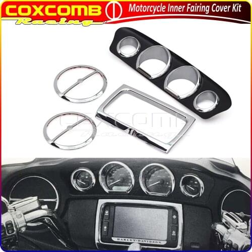 For Harley Electra Street Ultra Limited and Tri Glide 2014-2016 Motorcycle Trim Inner Fairing Trim Gauge Screen Cover Kit