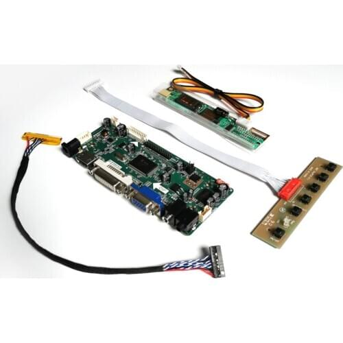 For N141XC-L01/L02 VGA+DVI 14.1" 1024*768 M.NT68676 display controller drive card LCD monitor panel CCFL LVDS 30Pin DIY kit
