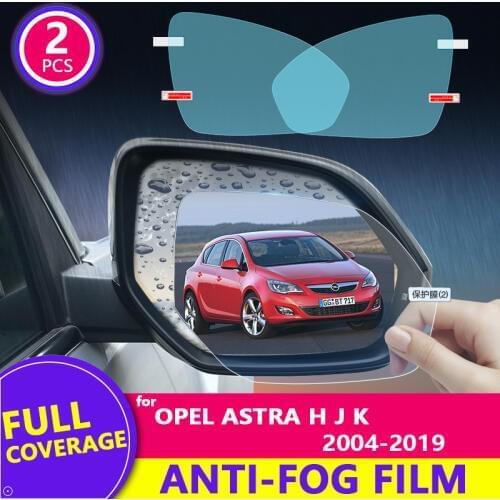For Opel Astra H J K 2004-2019 2015 2016 2017 2018 Full Cover Rearview Mirror Film Anti-Fog Auto Mirror Sticker Car Accessories