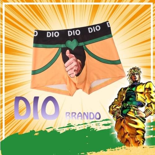 Anime JoJo is Bizarre Adventure DIO BRANDO Underwear Otaku Cotton Boxers Briefs Panties Funny Cosplay Costume Daily Boys Gift