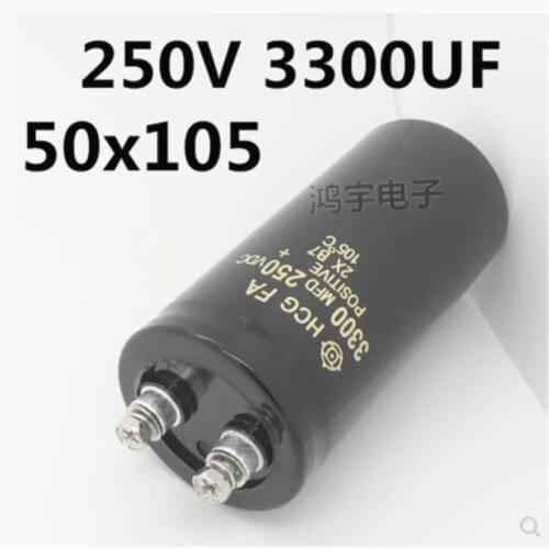 Imported Screw Foot Capacitor 250V3300UF Electrolytic Capacitor 3300MFD250VDC