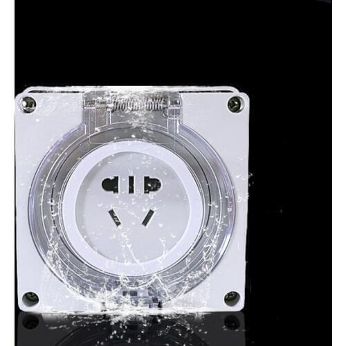 IP66 Outdoor Waterproof Socket Home 10A Outdoor Power Light Installed Shade Installed Storm-proof Socket