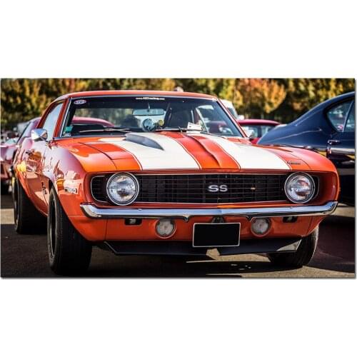 Classic Camaro SS Sports Car Photo Wall Art Posters and Prints Canvas Painting Wall Picture For Living Home Decor