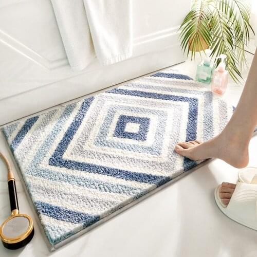 Geometry Pattern Indoor Doormat Entryway Door Rug 50x80cm Absorbent Mats Non Slip Rubber Carpet Machine Washable Room Decoration