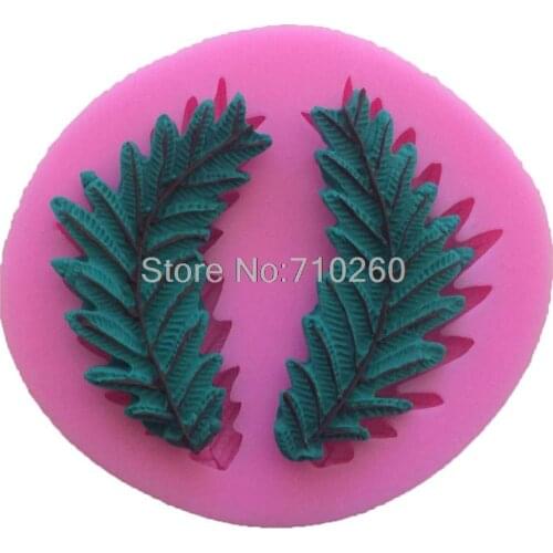 M127 Two-Leaf Silicone Mold Cake Decoration Fondant Cake 3D Food Grade Silicone Mould