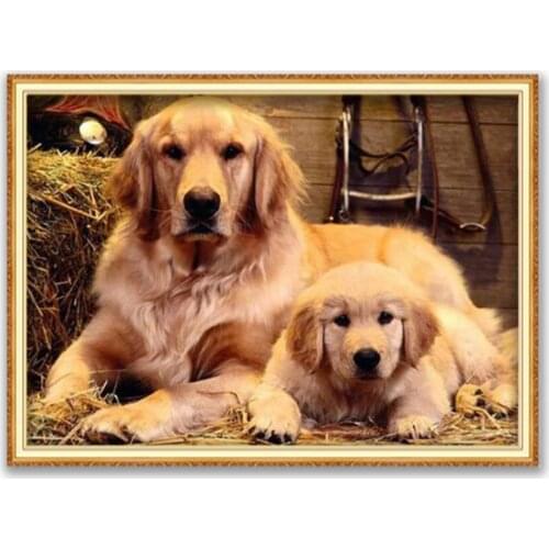 Animal Dachshund DIY Cross Stitch Embroidery 11CT Kits Craft Needlework Set Cotton Thread Printed Canvas Home Decoration Sell