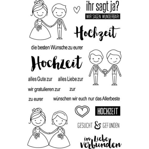 German wedding Transparent Clear Silicone Stamp/Seal for DIY scrapbooking/photo album Decorative clear stamp A542