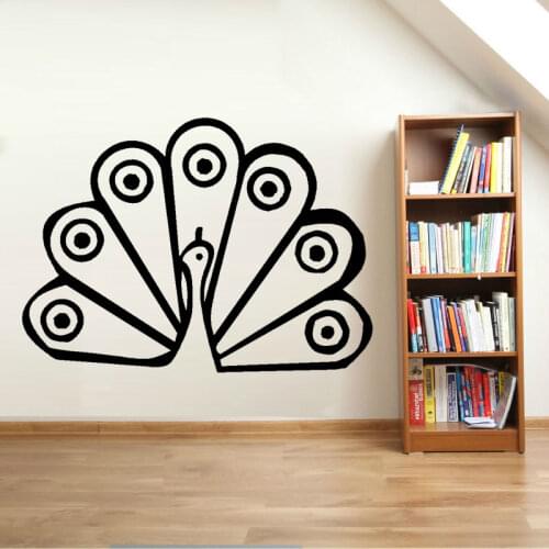 Single Piece Package Animal Wall Decals For Nursery Living Room Decoration Peacock Wall Sticker PVC Removable Home Decor