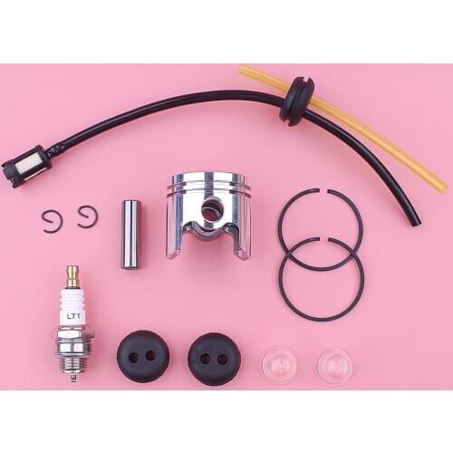 40mm Piston For 40-5 430 43cc 1E40F-5 40F-5 Grass Trimmer Brush Cutter w Fuel Line Grommet Primer Bulb Spark Plug Kit
