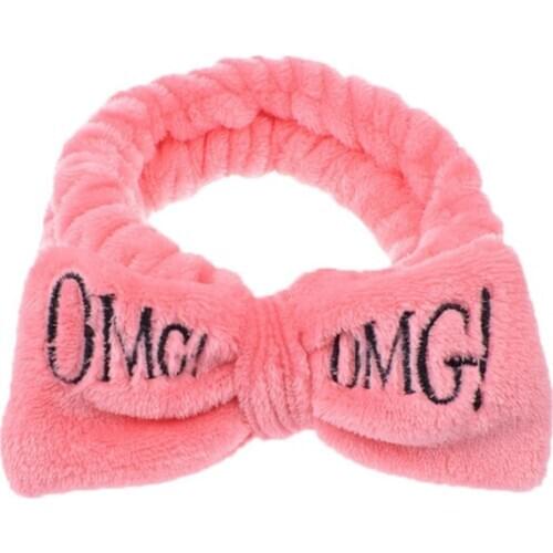 Fluffy Cloth Cute OMG Blue Grey Red Pink Purple Rose Red White Bowknot Turban Headband Headwear for Women
