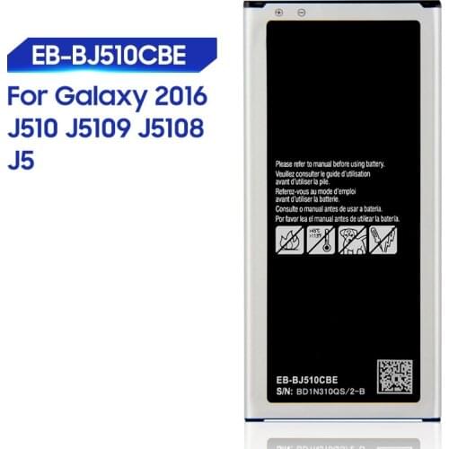 Original Replacement Samsung Battery For Galaxy 2016 Version j5109 j5108 J5 SM-J510 Genuine EB-BJ510CBE EB-BJ510CBC 3100mAh
