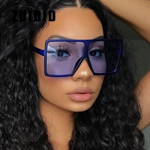 ZUIDID Sunglasses Square Women Sun Glasses Female Eyewear Plastic Frame Clear Lens UV400 Shade Fashion Outdoor Travel