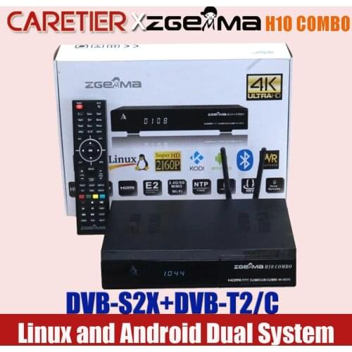 Satellite Receiver ZGEMMA H10 Dual System DVB-S2X+T2/C Hi3798MV200 Main chipset,4K UHD DVB-S2X+DVB-T2/C combo tuner 2pcs