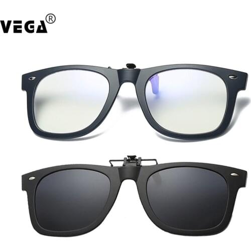 VEGA Anti Blue Light Clip On Sunglasses Over Glasses Sunglasses Polarized Women Man Flip Up Fit Over Computer Glasses 237