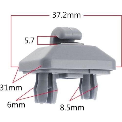 X7AE 8U0857562 8E0857562 Plastic Gray Sun Visor Clip Hook Holder for audi 2013-2015