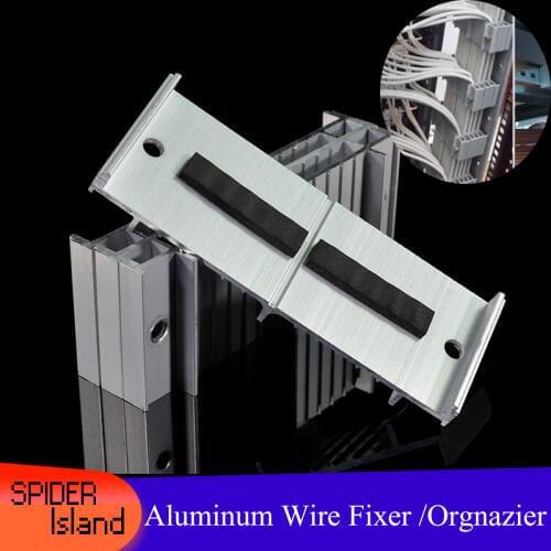1set Aluminum wire fixer Network cable for machine cabinet Integrat wiring clamp Fixed cable combs tidy tools for computer room