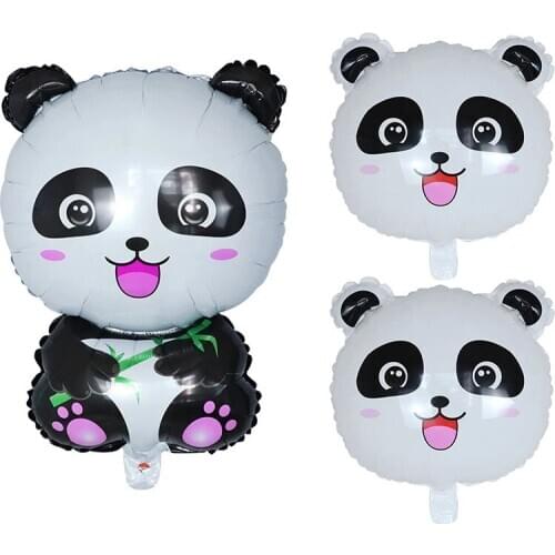 10/30/50pcs Cartoon Panda Foil Balloons Animal Balloon Baby Shower Birthday Party Decoration Air Globos Kids Inflatable Supplies