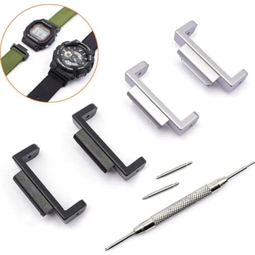 16mm Watch Strap Adapters Connectors for Casio G-SHOCK GA-110 GD-100 DW-5600 G-5600 Men Replacement Band Refit Accessories