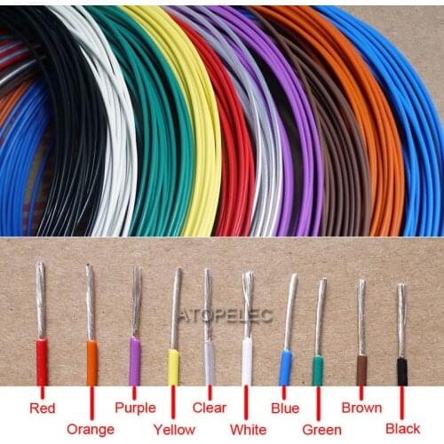 2M Silver Plated FEP Wire High Purity OFC Copper Cable HiFi Audio Speaker Headphone DIY 10/11/13/14/15/18/20/22/24/26/28/30 AWG
