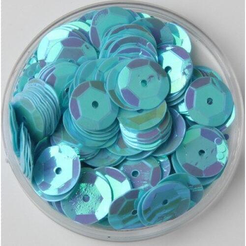50g(1650pcs) 8mm Cup AB Colors Sequin Round Paillettes Sewing Wedding Craft Embossing Light Blue AB Spangles