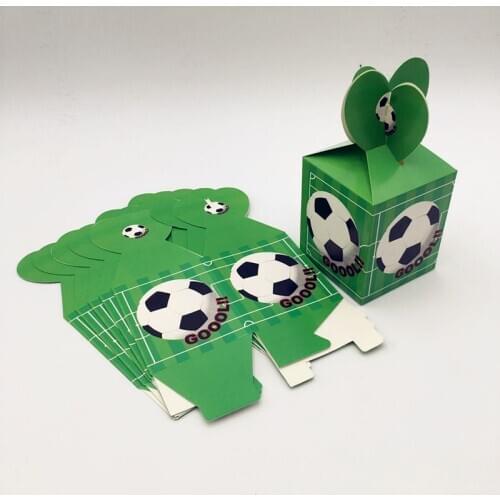 6PCS/set Football Soccer Candy Boxes For Event Birthday Party Decoration Supplies