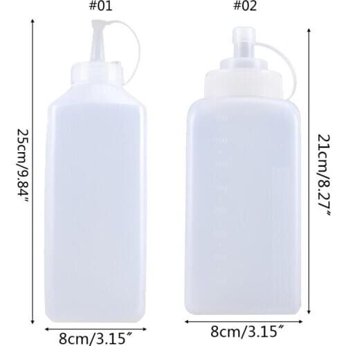 800ml Squeeze Bottle Jam Tomato Salad Sauce Dispenser Condiment Dressing Ketchup U2JC