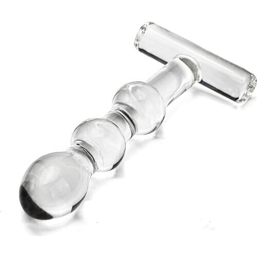 Female Masturbation Crystal Massage Stick Glass Penis Anal Anal Plug Alternative Toy Fun Heating Ice Fire Stick