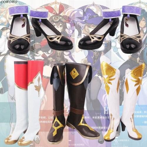 Anime! Genshin Impact Jean Lisa Amber Kaeya Cosplay Shoes Fashion The High Quality Role Playing Boots Women/Men Size 35-44 NEW