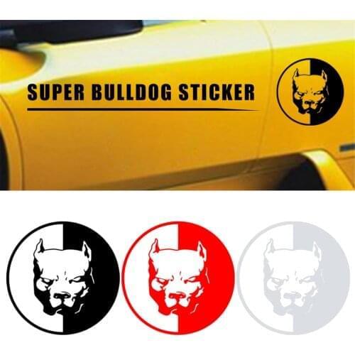 Bull Dog Head Car Sticker Cartoon Cool Bulldog Car Decal Decor Water-proof Auto Styling Car Body Sticker Decoration Very Well