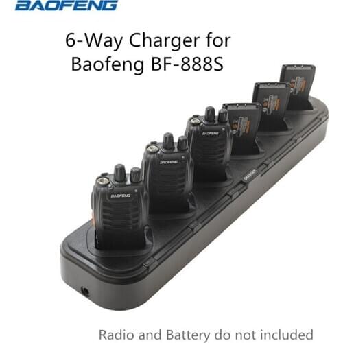 Baofeng Six 6 Way Rapid Multi Charger BF-888S U1 Chargers For BaoFeng BF-888S BF-777S BF-666S H-777 Ham Two Way Radio