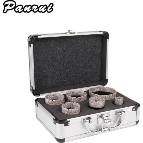 Free delivery 6 pieces/set 20/35/40/45/50/68mm M14 Thread dry vacuum welded diamond Hole saw Set marble tile Drill Crown