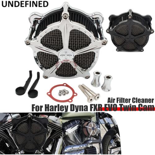 Motorcycle Air Filter Cross Contrast Air Cleaner Kits CNC Cut Filters for Harley Dyna Twin Cam 1999-2017 Softail 93-2015 Touring